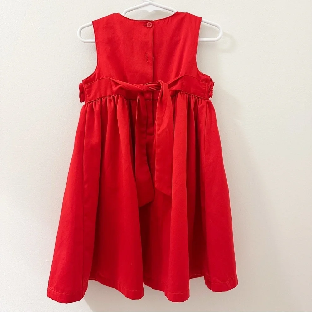 Carter's Toddler Girl Satin 3D Floral Rosette Formal Dress Red sz 3T